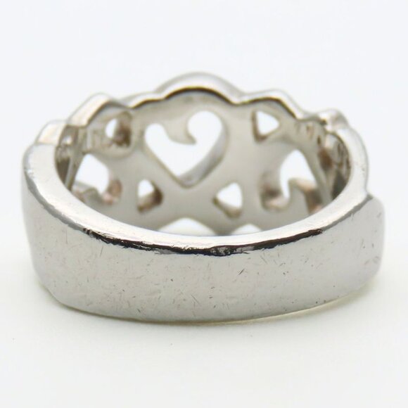 Tiffany & Co. Silver Paloma Picasso Loving Heart Ring  Tiffany & Co Ring Triple Loving Heart 925 Silver Approx 4.9 g Silver Paloma